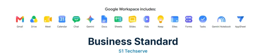 Google Workspace Business Standard – S1 Techserve