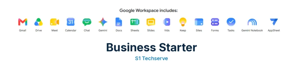Google Workspace Business Starter – S1 Techserve